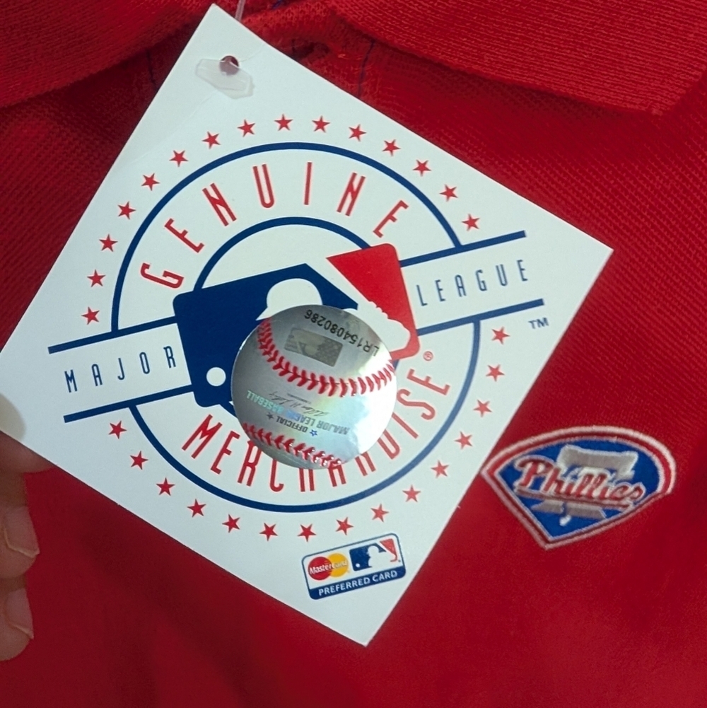 Philadelphia Phillies Red Polo Shirt Men's Size Large (L) Authentic - Picture 3 of 10